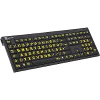 Logickeyboard XL Print PC Slim Line NERO - Tastatur