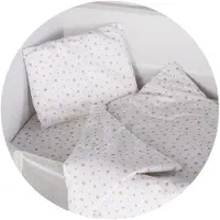 Chipolino 4-teiliges Bettwäsche Set, Kissen, Kissenbezug, Steppdecke, Bettlaken beige