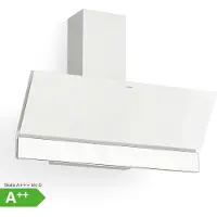 Klarstein Velaire Dunstabzugshaube 90 cm - Kopffreihaube, 820 m³/h Boost, A++ , Touch-Bedienung, LED, leise, Aluminium- & Aktivkohlefilter, Abzugshaube Küche 90 cm, Weiß