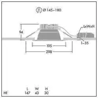 Thorn LED-Downlight CETUS3M1000-840HFRWH 96634888