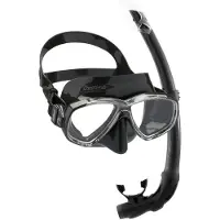 Cressi Perla & Mexico Pro Schnorchelset Schwarz Schwarz One Size