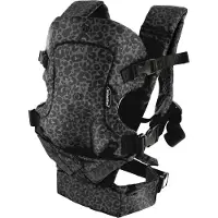 Infantino Flip Advanced 4-in-1 Babytrage "Black Leopard" – Ergonomische Babytrage mit 4 Tragepositionen