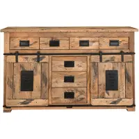 Bene Holz-Sideboard aus Mangoholz 150x45x90cm Serie Florenz