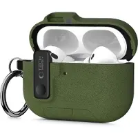 Tech-Protect Schutzhülle für Apple AirPods Pro 3, Slim Hook, Dunkelgrün