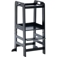 Hauck Stehhilfe "Lernturm Learn N Explore, Black", Kinder, Gr. B/H/T: 54cm x 91cm x 46cm, schwarz, Massivholz, Stahl, Stühle Stehhilfe