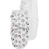 Meyco Pucktuch 2-pack 0-3 mnd Animal / Uni weiss