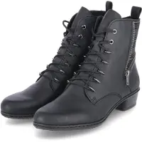 Rieker Stiefeletten Damen Kunstleder Schwarz Größe: 40