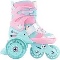 Tempish Inlineskates Twixer Girl Größe 31-35 mit 62/80mm 82A Rollen und ABEC 7 Carbon Lagern für Freizeit & Anfänger