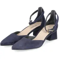 Paul green Damen Riemchenpumps Blau Rauleder Größe: 42