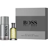 HUGO BOSS Bottled Geschenkset Eau de Toilette 50ml frische würziger Herren Duft Deodorant Spray 150ml