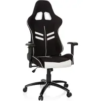 Hjh OFFICE LEAGUE PRO I - Gamingstuhl Schwarz / Weiß