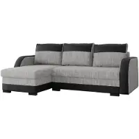 Mirjan 24 Ecksofa Korto, Stilvoll Polsterecke mit Bettkasten und Schlaffunktion, Eckcouch vom Hersteller, Kissen, Wohnzimmer (Soft 011 + Lawa 05)