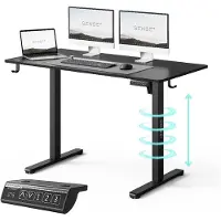Sense7 NOJO LIGHT Höhenverstellbarer Schreibtisch Elektrisch 120x60 cm Schwarz Gaming Tisch Computertisch Standing Desk Memory Home Office PC Tisch