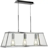 Searchlight Pendelleuchte, Chrom, H 100 cm, Verstellbar, VOYAGER