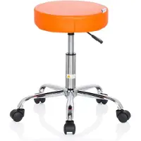 Hjh OFFICE OPERATOR II - Arbeitsstuhl Arbeitshocker Orange