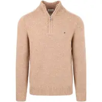 Tommy Hilfiger Lambswool Zip Mock Safari Canvas Heather Größe: L | Turtlenecks Outlet | Herren