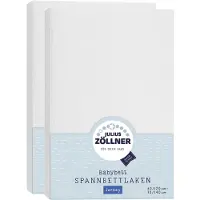 Julius Zöllner Spannbetttuch Doppelpack Jersey weiss