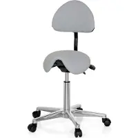 Hjh OFFICE TOP WORK 20 - Arbeitsstuhl Arbeitshocker Grau