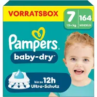 Pampers Baby Dry Gr.7 Extra Large 15+kg Windeln Vorratsbox 164 St