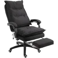 Vinsetto Bürostuhl mit Massagefunktion, Ergonomischer Schreibtischstuhl, Schwarz