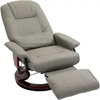 HOMCOM Relaxsessel Kunstleder Schaumstoff Grau L78 x B87 x H100 cm