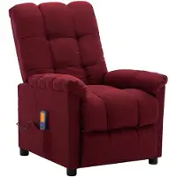 vidaXL Massagesessel Weinrot Stoff