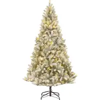 Black Box Trees Nagoya Künstlicher Weihnachtsbaum mit warm-weißer LED-Beleuchtung - H120 x Ø79 cm - Grün Frosted