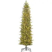 Black Box Trees Harma Schmaler Künstlicher Weihnachtsbaum mit LED-Lichtern - H185 x Ø63 cm - Grün
