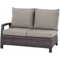 Siena Garden Rechtsmodul CORIDO, Aluminium Anthrazit / Gardino-Geflecht Charcoal Grey / Kissen 100 % Polypropylen Taupe meliert
