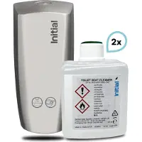 Initial SET: WC-Sitzreiniger Reflection MANUELL, bis zu 15.000 Anwendungen, Edelstahl + 2x375ml Kartuschen, Rentokil