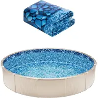 Vevor Runde Poolfolie, φ244x147 cm, Innenfolie, Ersatzfolie, Innenhülle, Schwimm