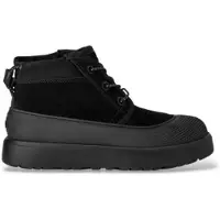 Ugg Unisex für Kinder. 1171299K Wetterfeste Neumel Hybrid Lederstiefeletten (32.5), Schwarz, Wohnung, Wildleder, Schnürsenkel, Lässig, Kinde