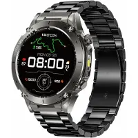 Siltcon Vortex GPS-Smartwatch Herren und Damen mit Telefonfunktion – 1,43 Zoll AMOLED, 200+ Sportmodi, Kompass und Taschenlampe – 5 Armbänder – Grau