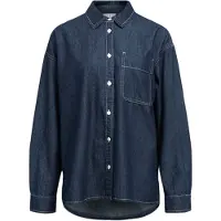 Object Langarm Jeanshemd Blau 34