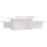 vidaXL Couchtische 2 Stk. Weiß 111,5x50x33 cm Holzwerkstoff