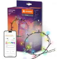 Ledvance Smarte RGB Lichterkette mit 200 MAGIC LEDs, Alexa, Google, WiFi und Sma