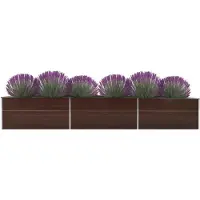 vidaXL Garten-Hochbeet Verzinkter Stahl 480x80x45 cm Braun
