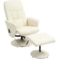 HOMCOM Relaxsessel mit Fußhocker, Elektrischer Massagesessel mit Liegefunktion