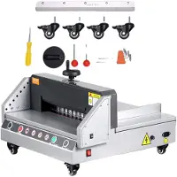 Vevor elektrischer Papierschneider (330,2 mm Schnittbreite / 4 cm Schnittstärke), Desktop-Papierschneidemaschine mit Tastensteuerung, Papierschneider für Büro Schule Druckerei, Papier Schneiden