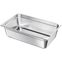 Vevor Gastronormbehälter Hotelpfanne (volle Größe) 1 Packung 20,5 L Behälter, wiederverwendbare, rostfreie Catering-Aufbewahrung, Panierschale Speisebehälter für Party Restaurant Hotel Buffet