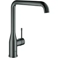 GROHE Essence Einhand-Spültischarmatur, Ausladung 220mm, schwenkbar, hoher Auslauf, 30505A00, Farbe: Hard Graphite