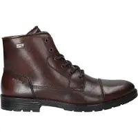 Rieker Schnürstiefelette , Herren, Gr. 42, Textil, braun (dunkelbraun), Glattleder, Schuhe Schnürstiefelette, Schnürboots mit RiekerTEX-Ausstattung und Innenreißverschluss