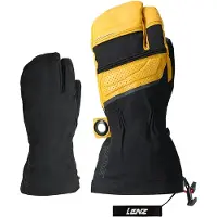 Lenz Heat Glove 8.0 Finger Cap Lobster Unisex schwarz/gelb XS(6/7)