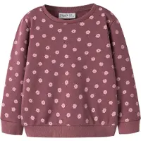 Name it Sweatshirt "NMFDAVINA LS SWEAT FLEECE BRU NOOS", in klassischer Form und mit tollem Alloverprint