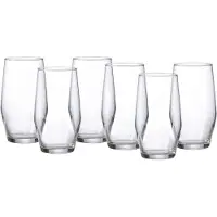 Ritzenhoff & Breker Longdrinkglas "Longdrinkgläser Salsa 370 ml 6er Set transparent", bunt (transparent), 6 tlg., Glas, Trinkgefäße, Longdrinkglas