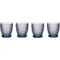 Villeroy & Boch Whiskyglas "Becher Boston Coloured 330 ml 4er Set", blau, Glas, Trinkgefäße, Whiskyglas