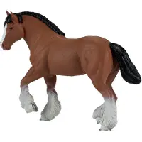 MOJO Clydesdale Horse Brown, 3 Jahr(e), HORSE WORLD, Braun, Polyvinylchlorid (PVC)