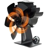 Vulpes goods Heizungsventilator | Ventilator für Holzofen In freistehendem Design | Kaminventilator - schnelleres Aufheizen des Raumes