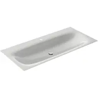 Keuco EDITION 11 ART Einbauwaschtisch aus Stahl-Emaille, 1206x4x493mm, mit 1 Hahnloch, 32590551201, Farbe: Manhattan