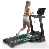 AsVIVA Laufband klappbar T16 Heimtrainer mit Bluetooth bis 18 km/h 18% Steigung bis 150kg für Zuhause
